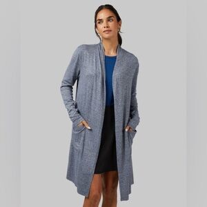 32 Degrees Soft Comfy Wrap Cardigan Inky Indigo Heather S/M